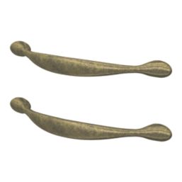 Essentials Chervil Bow Cabinet Handles Antique Brass 158mm 2 Pieces