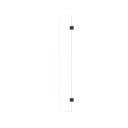 Palermo Showerwall Glass Matt Black 1950mm x 300mm x 8mm