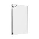 Palermo Showerwall Glass Matt Black 1950mm x 300mm x 8mm