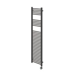 Flomasta 1600mm x 400mm 1364BTU Black Flat Electric Towel Radiator