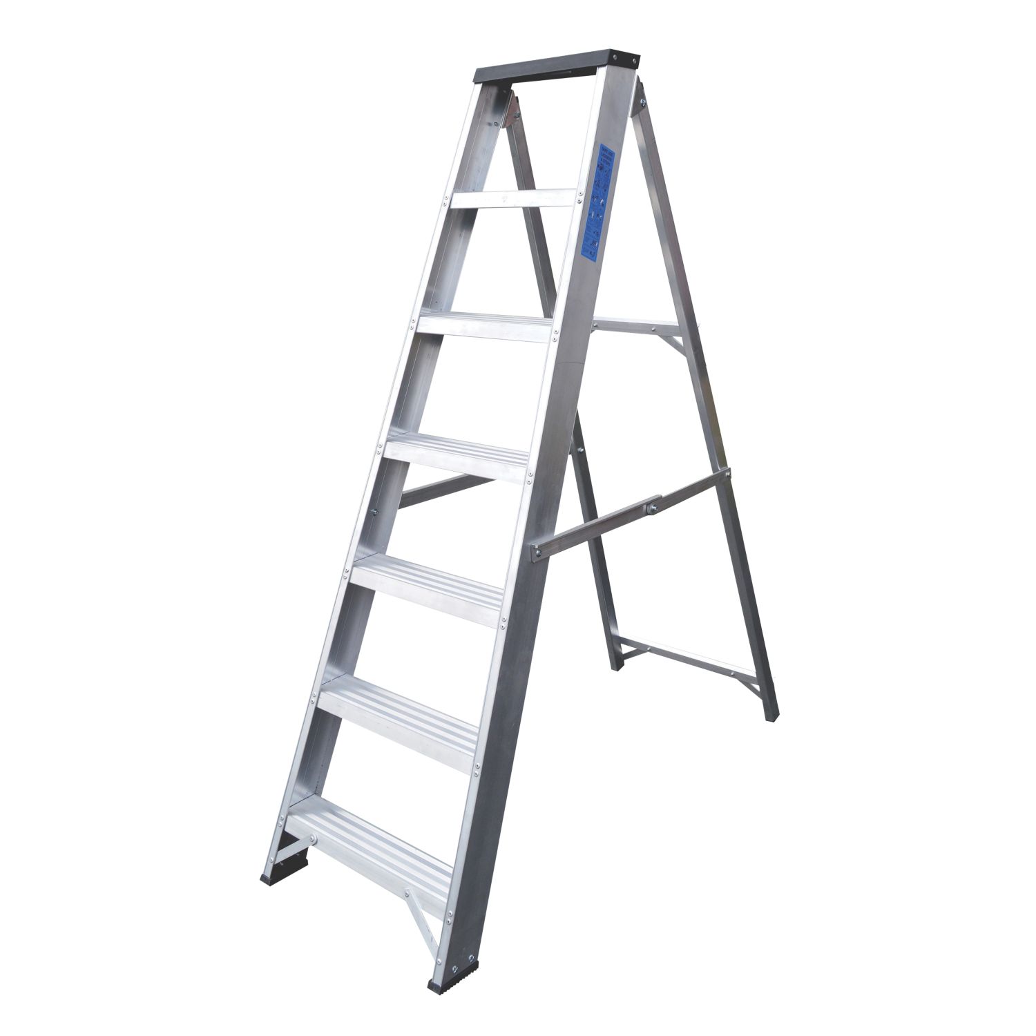Lyte Aluminium 1.45m 7 Step Swingback A Frame Step Ladder (915FH)
