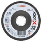 Bosch  X-Lock Metal 120 Grit Flap Disc 115mm (4 1/2")