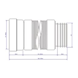 McAlpine  Flexible Straight Toilet Connector White 138mm