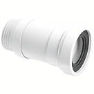 McAlpine  Flexible Straight WC Connector White 138mm