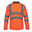 Regatta Pro Hi-Vis Long Sleeve Polo Shirt Orange / Navy Small 38" Chest