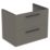 Ideal Standard i.life B Wall Hung Vanity Unit with Black Handles & Basin Matt Quartz Grey 800mm x 505mm x 630mm
