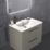 Ideal Standard i.life B Wall Hung Vanity Unit with Black Handles & Basin Matt Quartz Grey 800mm x 505mm x 630mm
