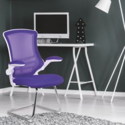 Nautilus Designs Luna Medium Back Cantilever/Visitor Chair Purple