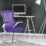 Nautilus Designs Luna Medium Back Cantilever/Visitor Chair Purple
