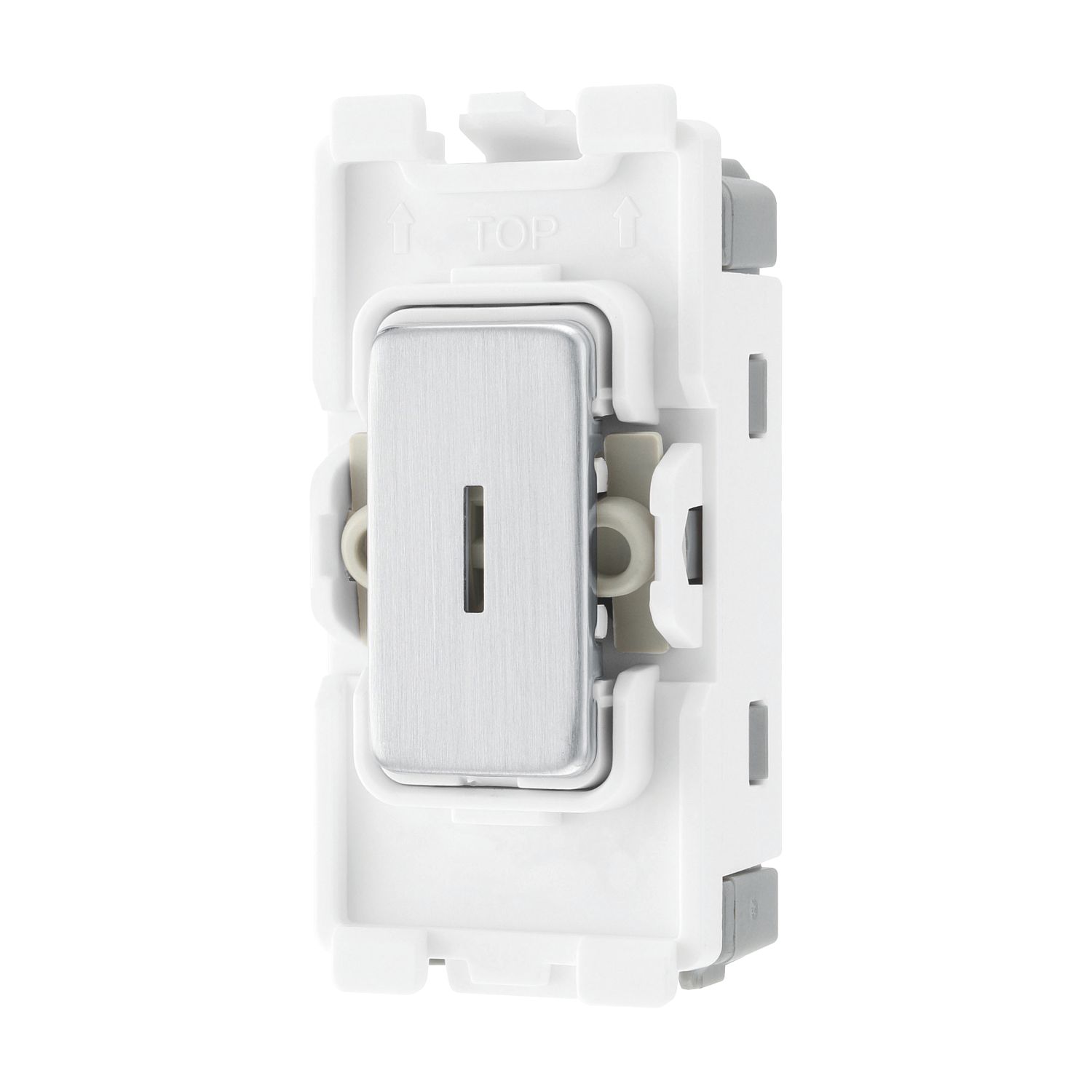 British General Nexus Metal Grid 20A Grid SP Key Switch Brushed Steel (915PY)