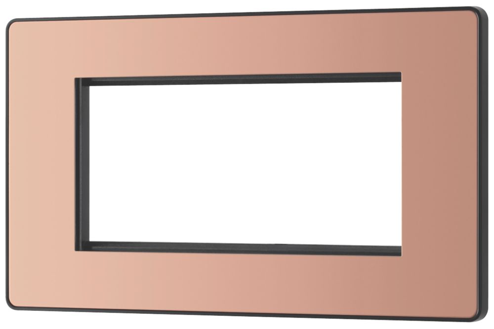 British General Evolve 4-Module Modular Faceplate Copper - Screwfix