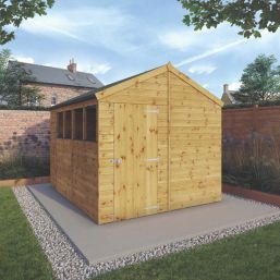 Mercia Modular 7' 6" x 9' 6" (Nominal) Apex Shiplap T&G Timber Shed