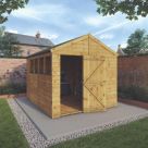 Mercia Modular 7' 6" x 9' 6" (Nominal) Apex Shiplap T&G Timber Shed