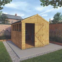 Mercia Modular 7' 6" x 9' 6" (Nominal) Apex Shiplap T&G Timber Shed