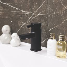 ETAL Ella Matt Black 138mm Cloakroom Lever Mono Basin Mixer Tap