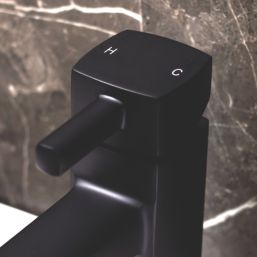 ETAL Ella Matt Black 138mm Cloakroom Lever Mono Basin Mixer Tap