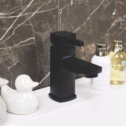 ETAL Ella Matt Black 138mm Cloakroom Lever Mono Basin Mixer Tap