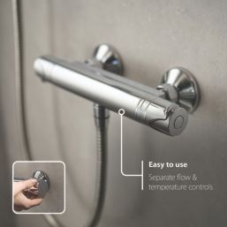 Triton Benito Rear-Fed Exposed Chrome Thermostatic Mixer Shower