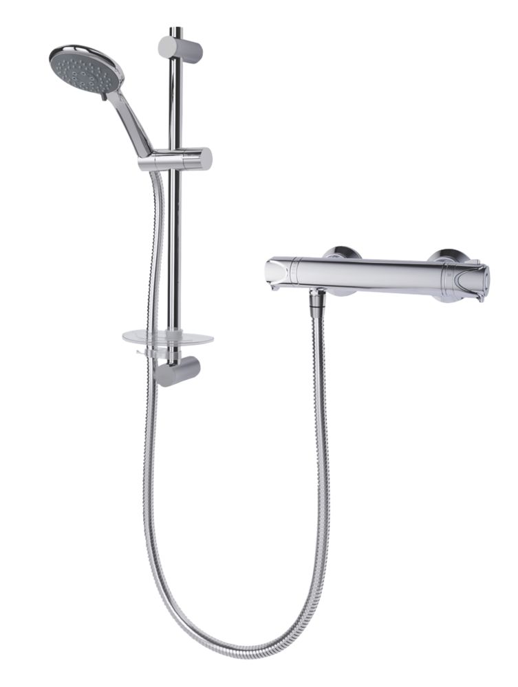 Triton Benito Rear-Fed Exposed Chrome Thermostatic Mixer Shower - 3