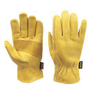 Stanley  Premium Leather Driver Gloves Yellow Large