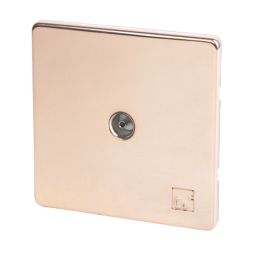 Varilight  1-Gang Coaxial TV Socket Anti-Microbial Copper