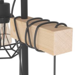 Eglo Townshend 5 Floor Lamp Black/Brown