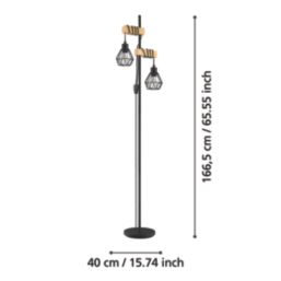 Eglo Townshend 5 Floor Lamp Black/Brown