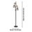 Eglo Townshend 5 Floor Lamp Black/Brown