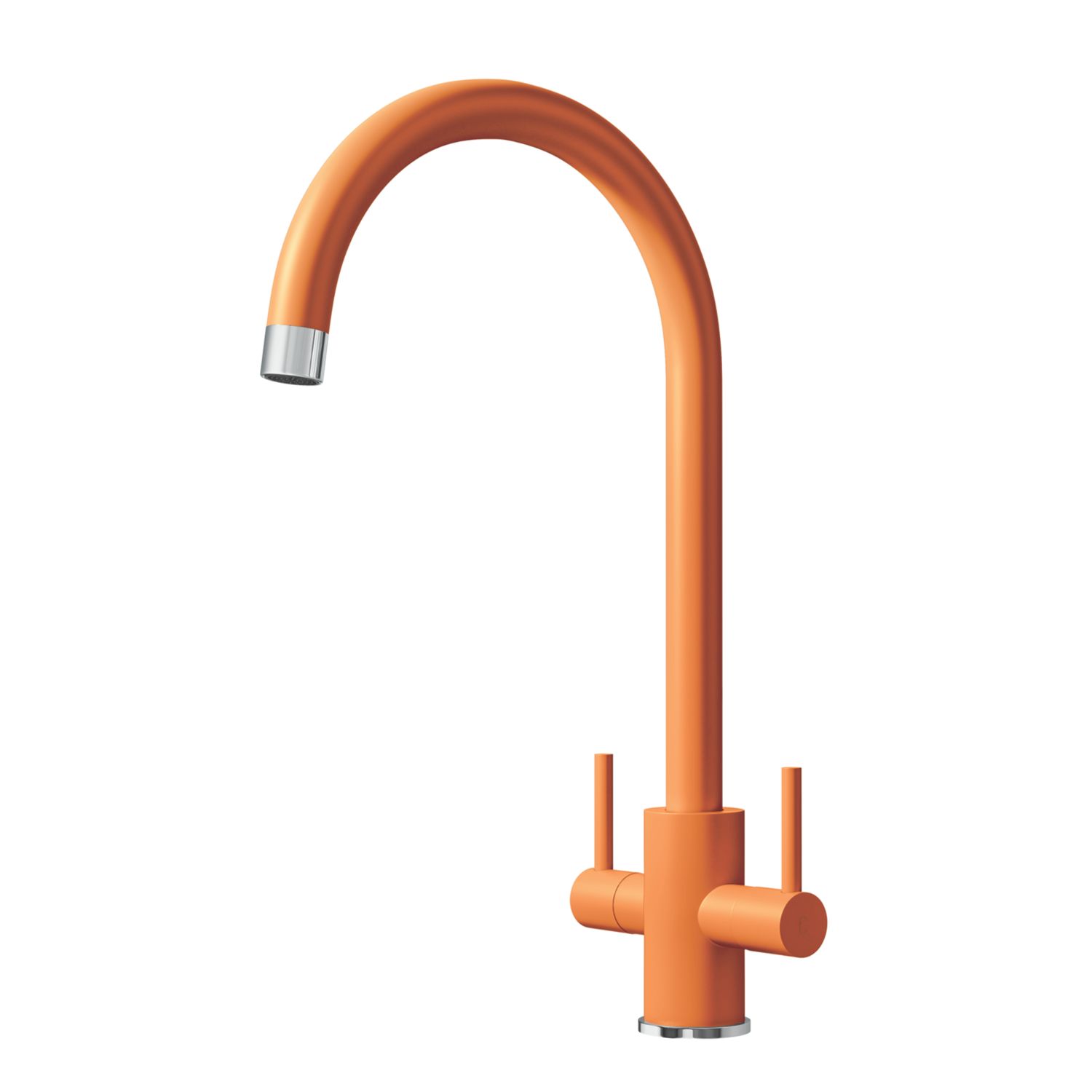 ETAL Sorrento Twin Lever Kitchen Mixer Tap Matt Orange (916FK)