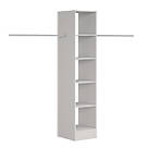 Spacepro  5-Shelf Tower Unit with Hanger Bar Cashmere 450mm x 2100mm