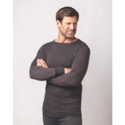 Workforce WFU2600 Long Sleeve Thermal T-Shirt Base Grey Small 32-34" Chest