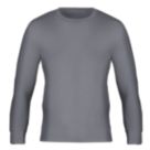 Workforce WFU2600 Long Sleeve Thermal T-Shirt Base Grey Small 32-34" Chest