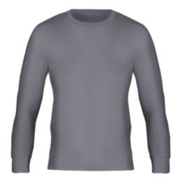 Workforce WFU2600 Long Sleeve Thermal T-Shirt Base Grey Small 32-34" Chest