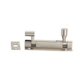 Smith & Locke Necked Door Bolt Satin Nickel 100mm