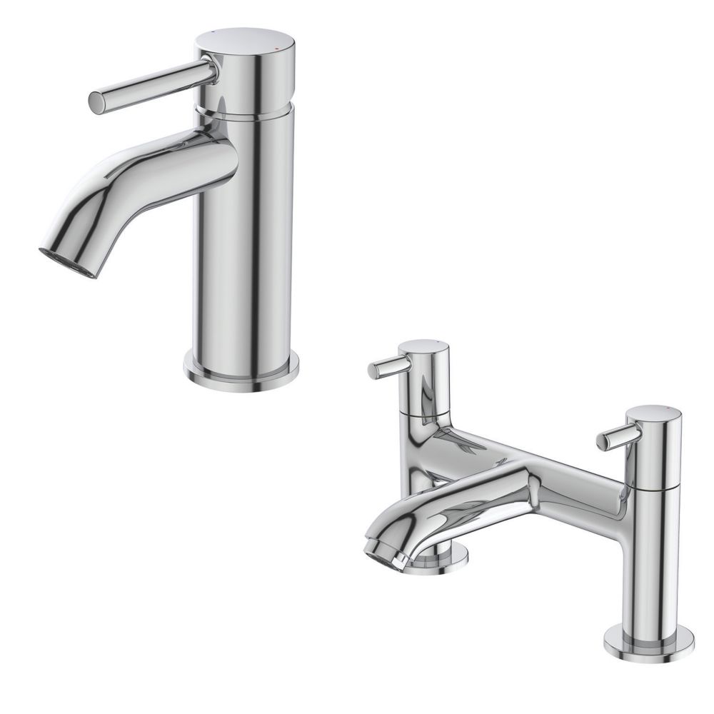 Ideal Standard Ceraline Basin Mixer & Bath Filler Tap Pack Screwfix