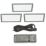 VEW Slim Rectangular LED Cabinet Lights Silver 6W 280lm 3 Pack