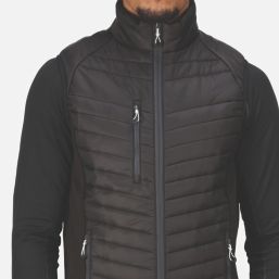 Regatta Navigate Hybrid Bodywarmer Black/Seal Grey X Large 43.5" Chest