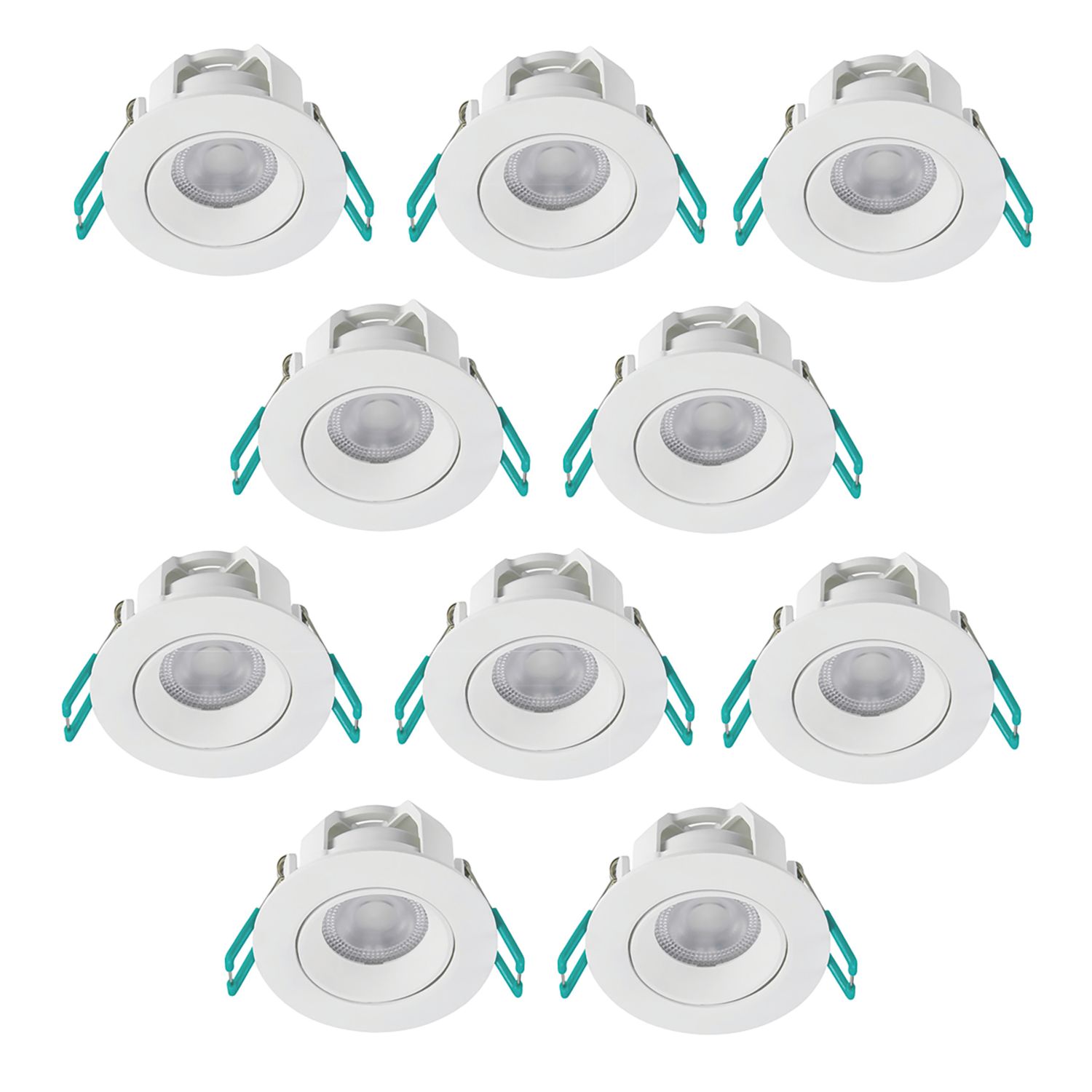 Sylvania SylSpot Neos Swivel & Tilt LED Recessed Spotlight White 4.8W 430lm 10 Pack (916VN)