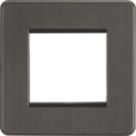 Knightsbridge Screwless 2-Module Modular Faceplate Smoked Bronze