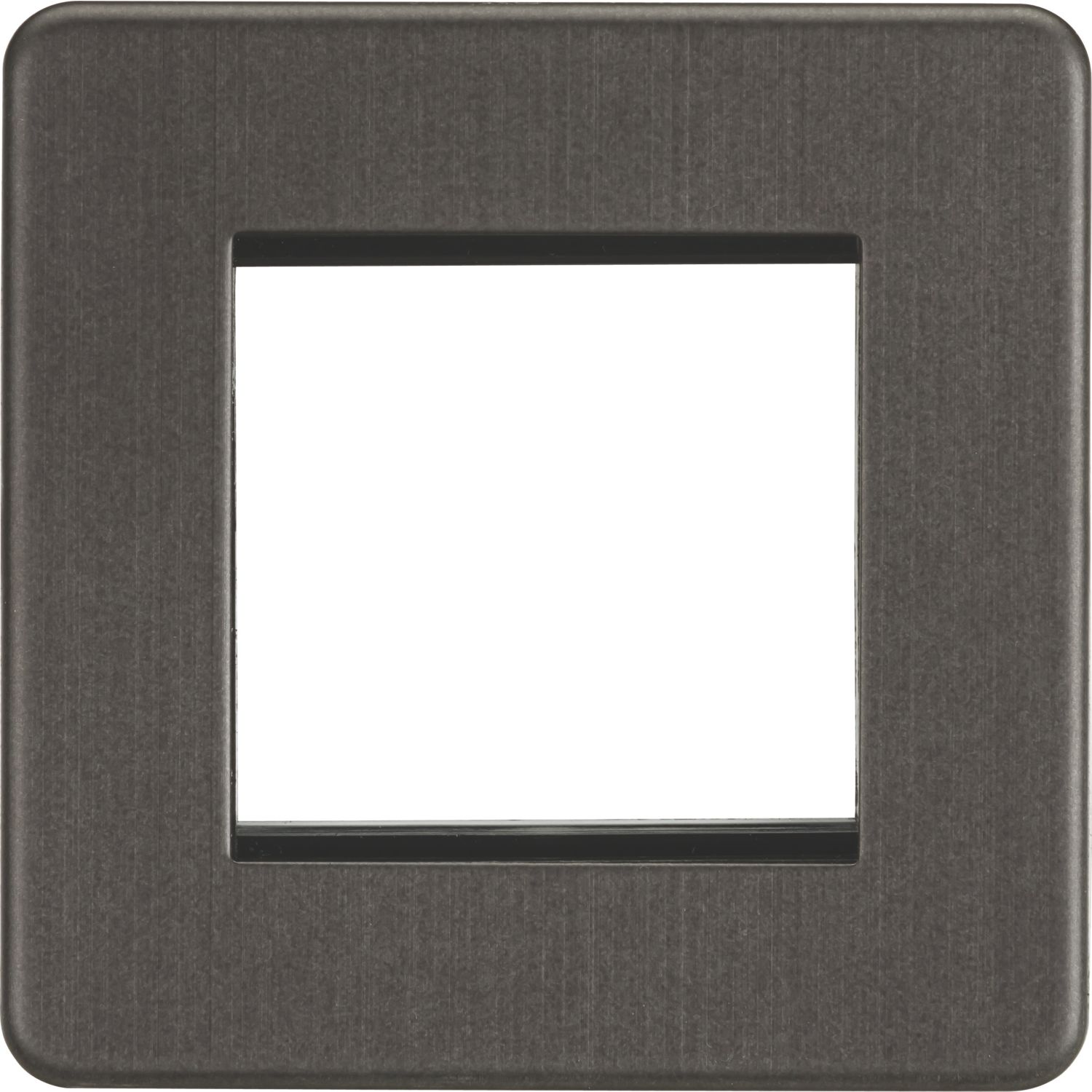 Knightsbridge Screwless 2-Module Modular Faceplate Smoked Bronze (916YA)