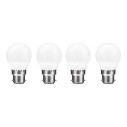 Essentials  B22 Mini Globe LED Light Bulb  470lm 4.2W 4 Pack