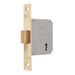 ERA  3 Lever Brass Mortice Deadlock 64mm Case - 44mm Backset