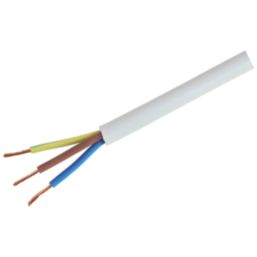 Time 3183Y White 3-Core 1mm² Flexible Cable 50m Drum
