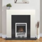 Focal Point Horizon Chrome Rotary Control Inset Gas Multiflue Fire 485mm x 108mm x 585mm