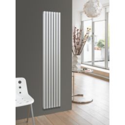 Radiant 1800mm x 345mm 4286BTU Matt Chrome Vertical Designer Radiator