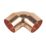 Flomasta  Copper End Feed Equal 90° Elbows 28mm 2 Pack