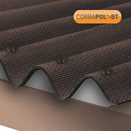 Corrapol-BT AC110BR Corrugated Bitumen Roof Sheet Brown 2000mm x 930mm