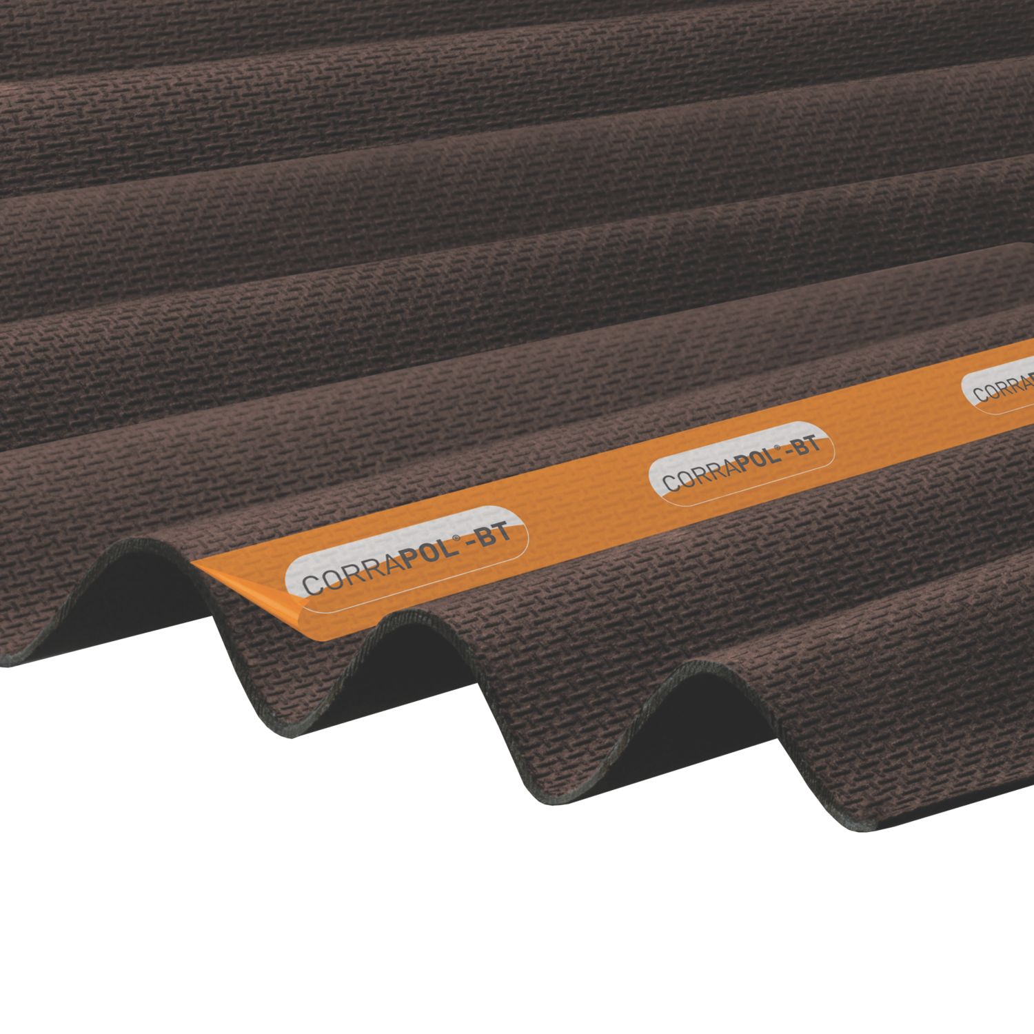 Corrapol-BT AC110BR Corrugated Bitumen Roof Sheet Brown 2000mm x 930mm (917FH)