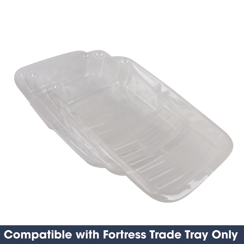 Fortress Trade 9" Roller Tray Inserts Transparent 3 Pack Screwfix