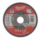 Milwaukee PRO+ Steel Metal Cutting Discs  4.5" (115mm) x 1mm x 22.2mm 10 Pack